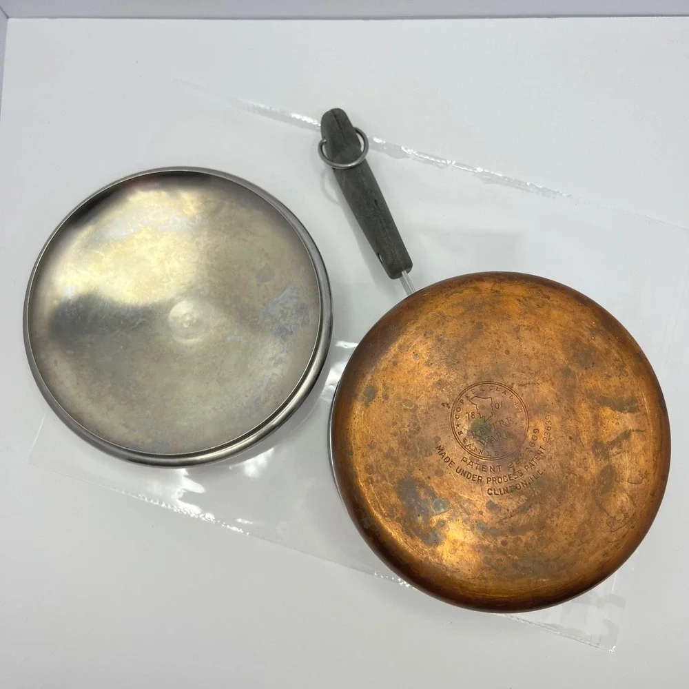 Revere Ware Saucepan Pot Kitchen 7in Copper Stainless Steel 22072609 USA Made